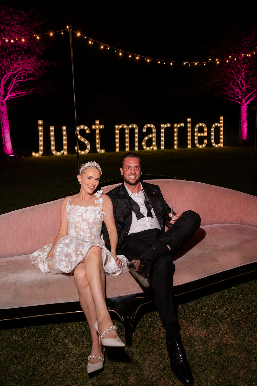 Light up letters - wedding in Calne, chippenham, salisbury, bath and bristol